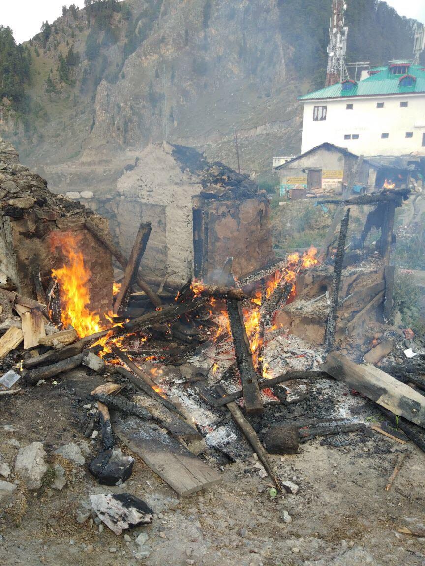 two house or one shop burnt in fire at chakrata