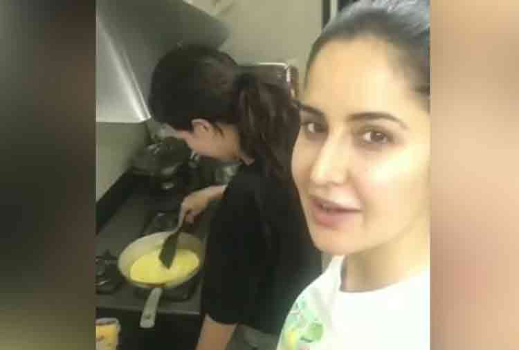 katrina kaif learns how to cook omelette from sister isabelle video goes viral