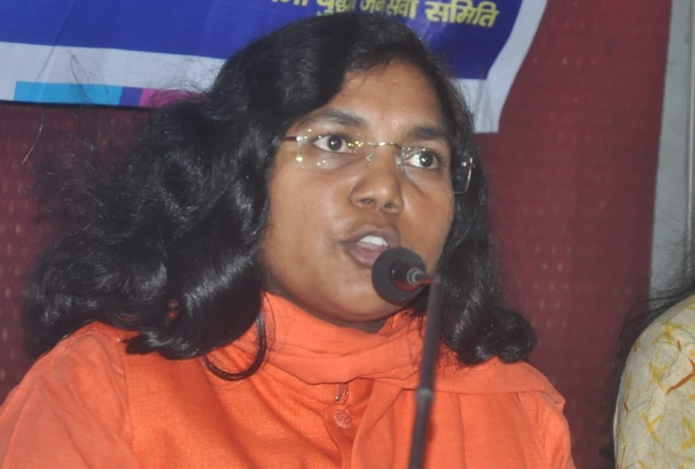 BJP MP savitri bai raises question on putting on saffron clothes on ambedkar statue.
