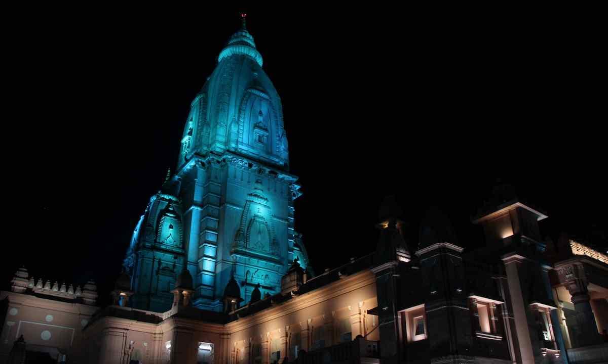 Heritage of varanasi is decorating with light