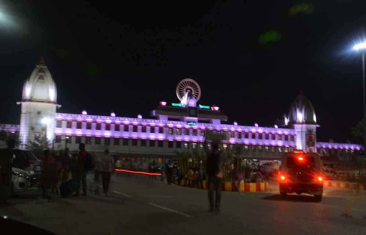 Heritage of varanasi is decorating with light