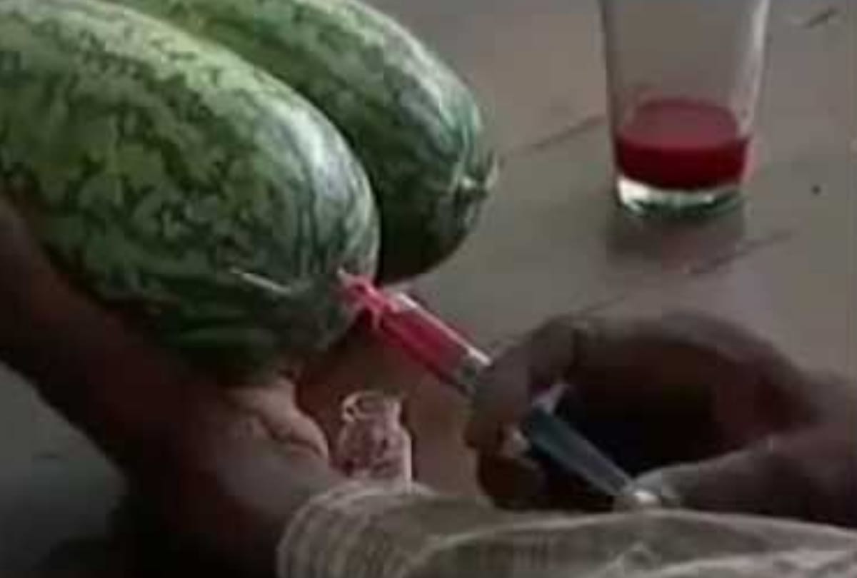 chemical mix watermelon came to market in noida