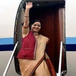 Sushma Swaraj arrived in Durban on five day visit to attend BRICS, IBSA summit