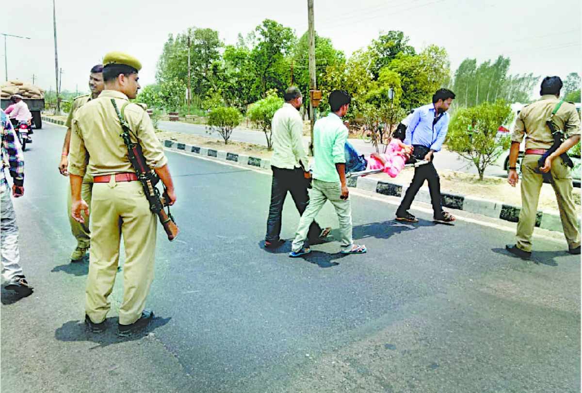 cabinet minister swami prasad maurya son hit a biker by his car 