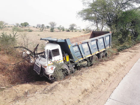 Bike collided with DCM, dumper, twelve injured