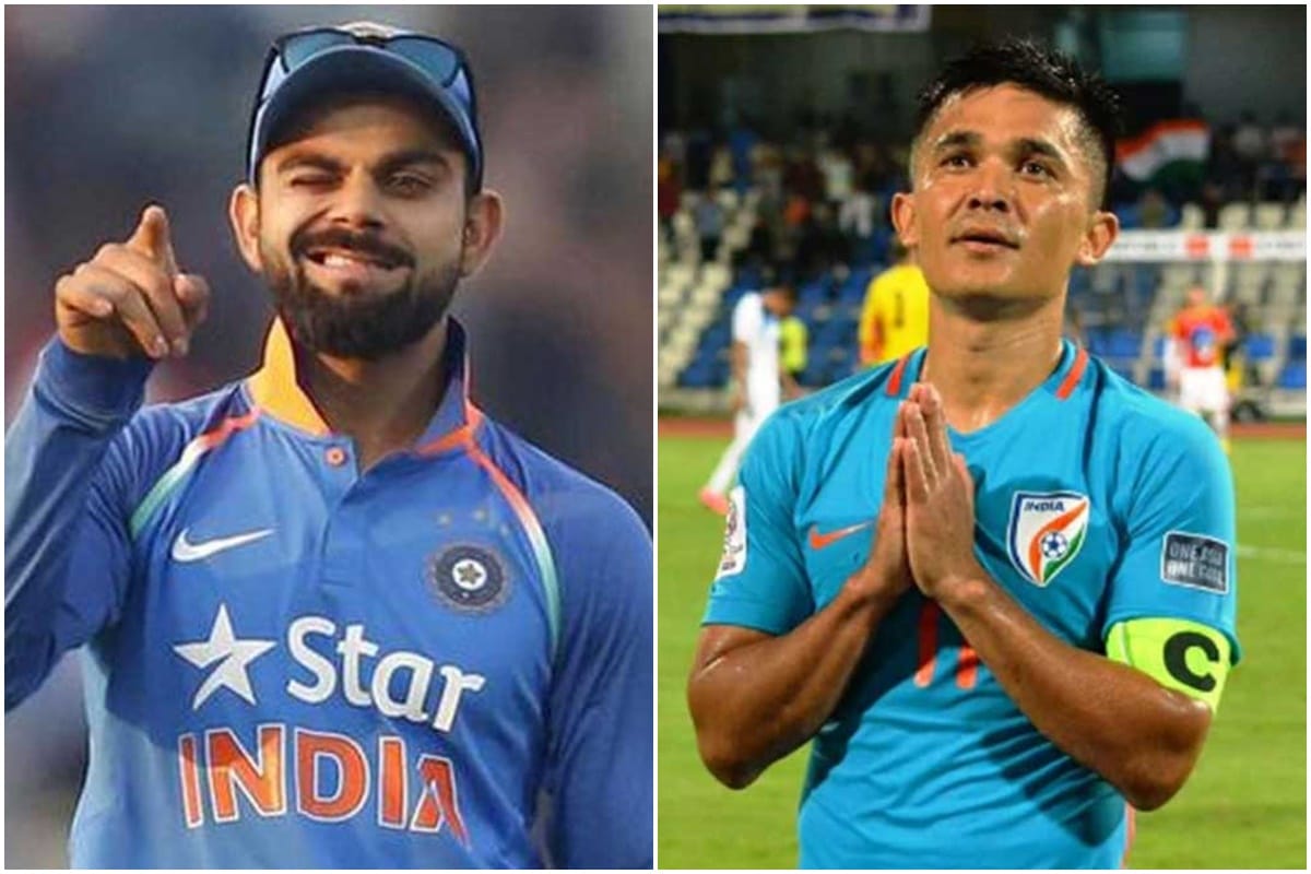 virat kohli responds to sunil chhetri request of watching football match in stadium