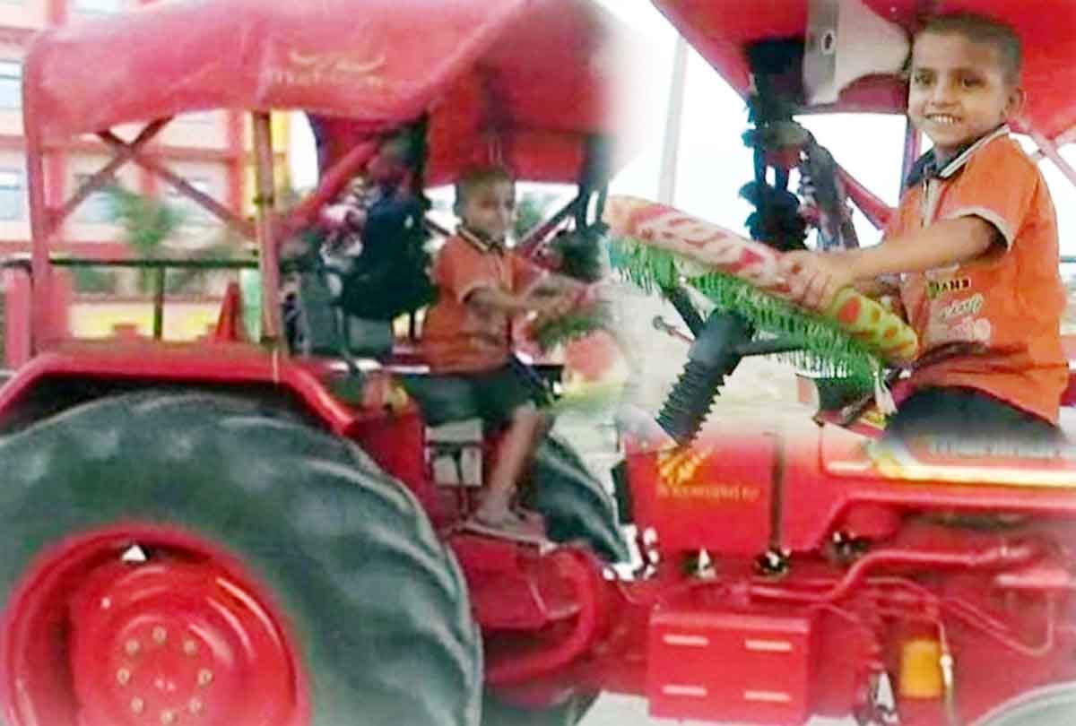five years old child tractor driving story
