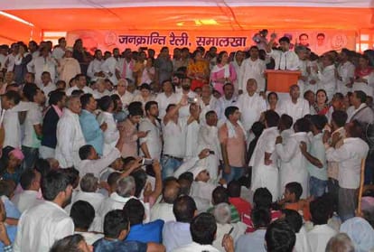 haryana formar cm bhupinder singh hooda jankranti rally in smalkha of panipat