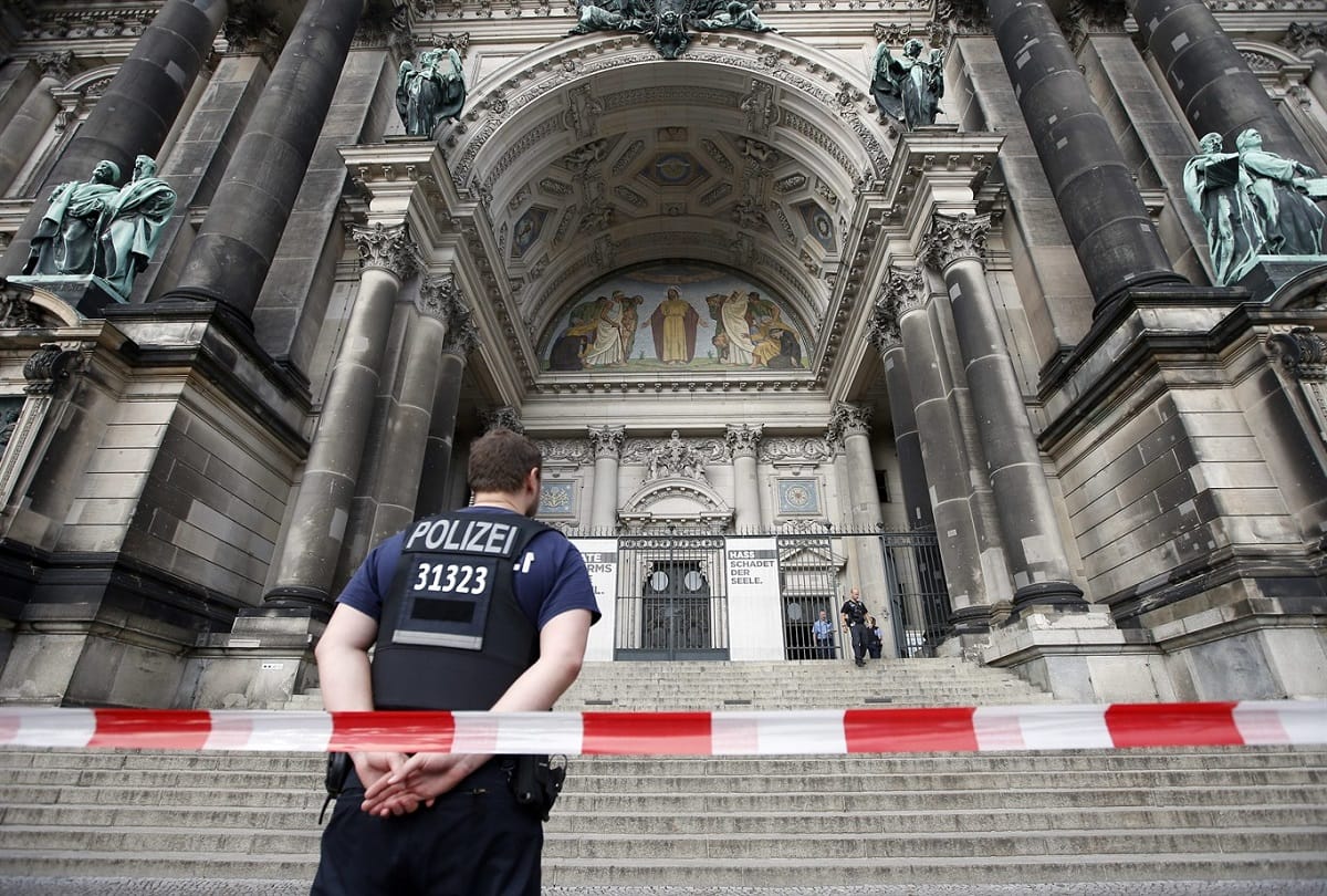 know why German police shot a man in the church