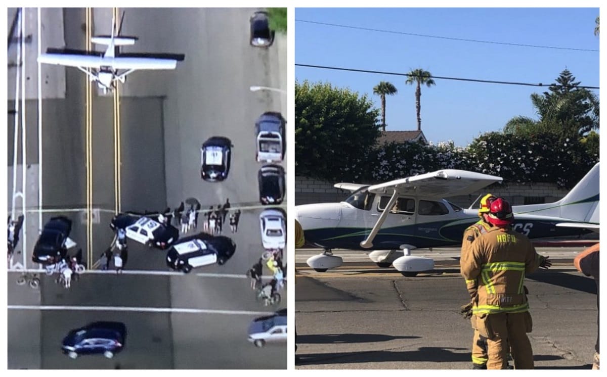 Pilot made a miraculous emergency landing on a busy California street