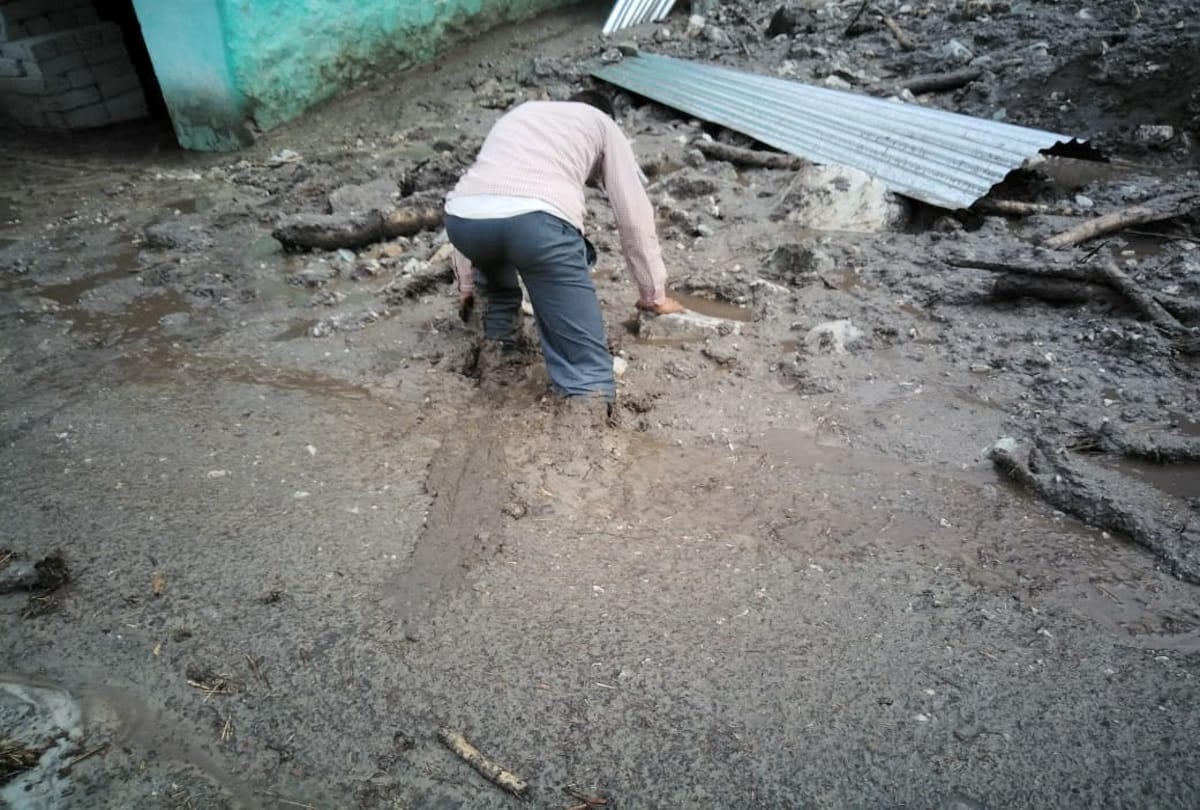 massive destruction due to cloudburst at rampur bushahr area of himachal