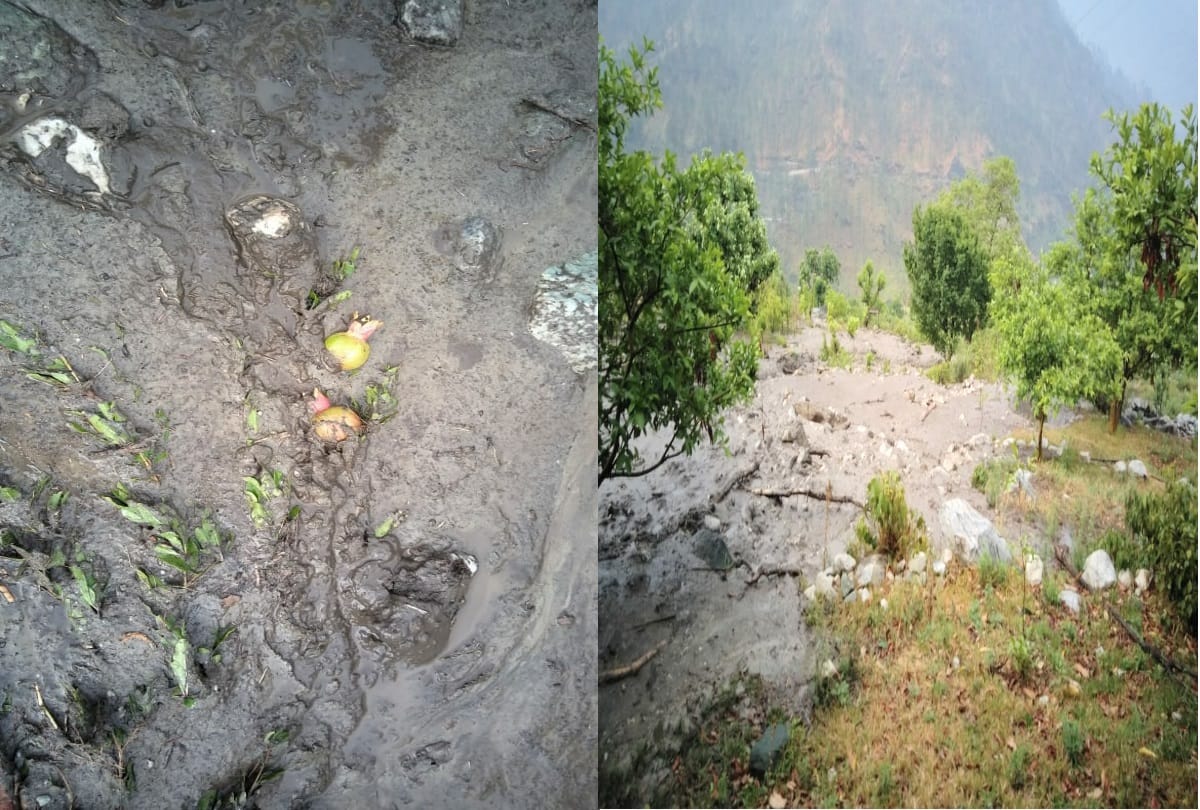 massive destruction due to cloudburst at rampur bushahr area of himachal