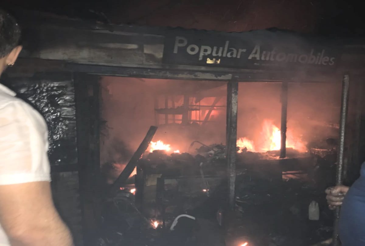 five shops gutted in fire at kotwali market cantt road dharamshala