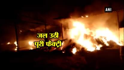 Massive fire broke out in foam factory in bulandshahr