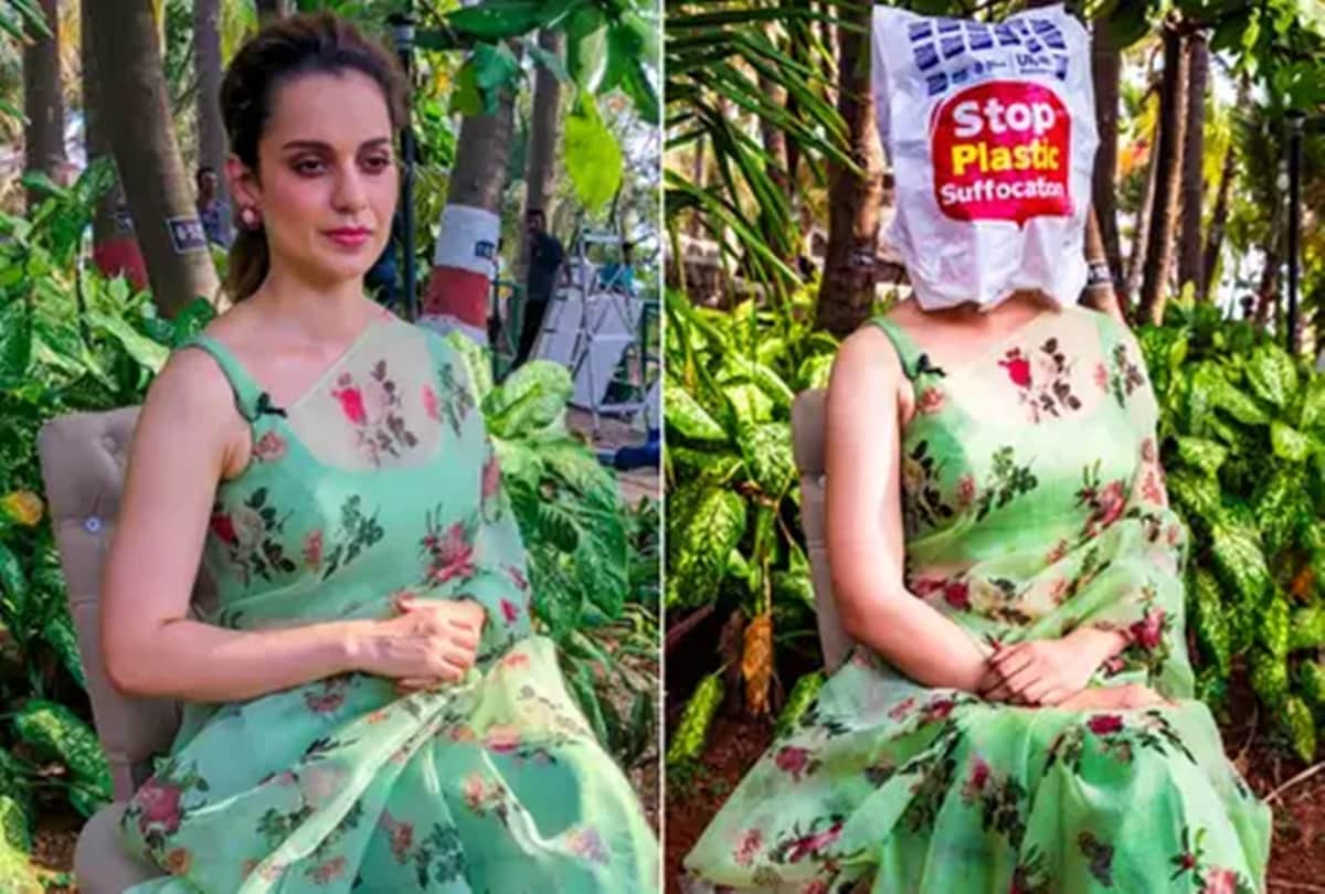 Kangana Ranaut wears a plastic suffocation on World Environment Day