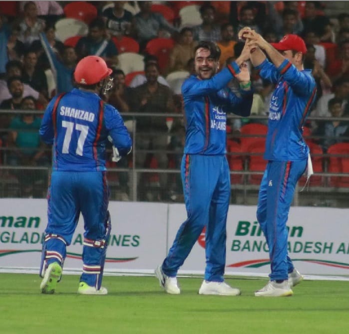 Rashid khan give thanks to fans in t20 afghanistan vs Bangladesh match dehradun