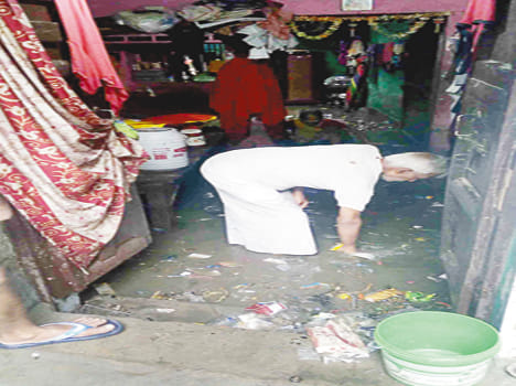 Drains filled with dirty water in farrukhabad