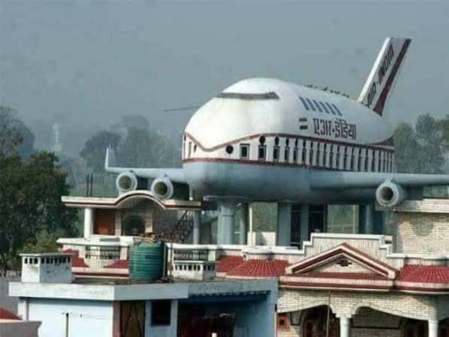unique village, indian army tankers on roofs of village people houses