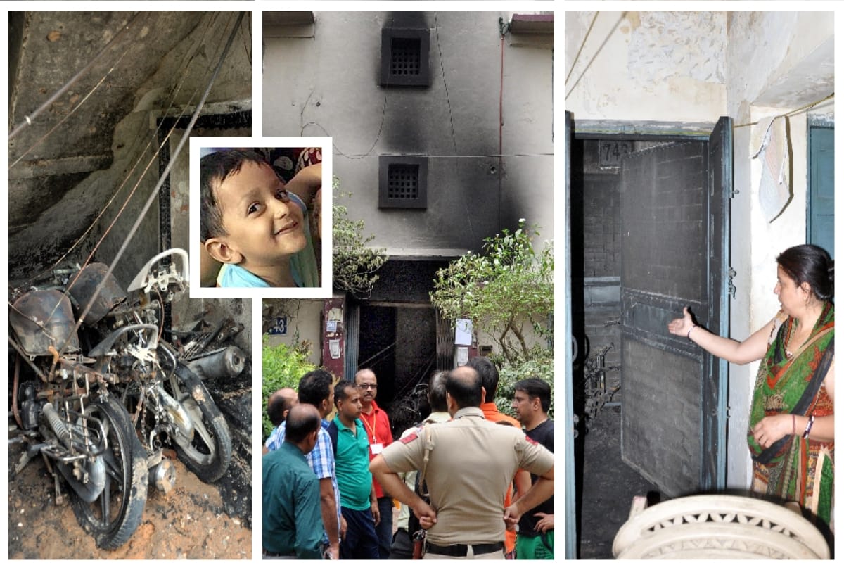 In delhi rk puram fire family do not find time to run from house which took life of only son