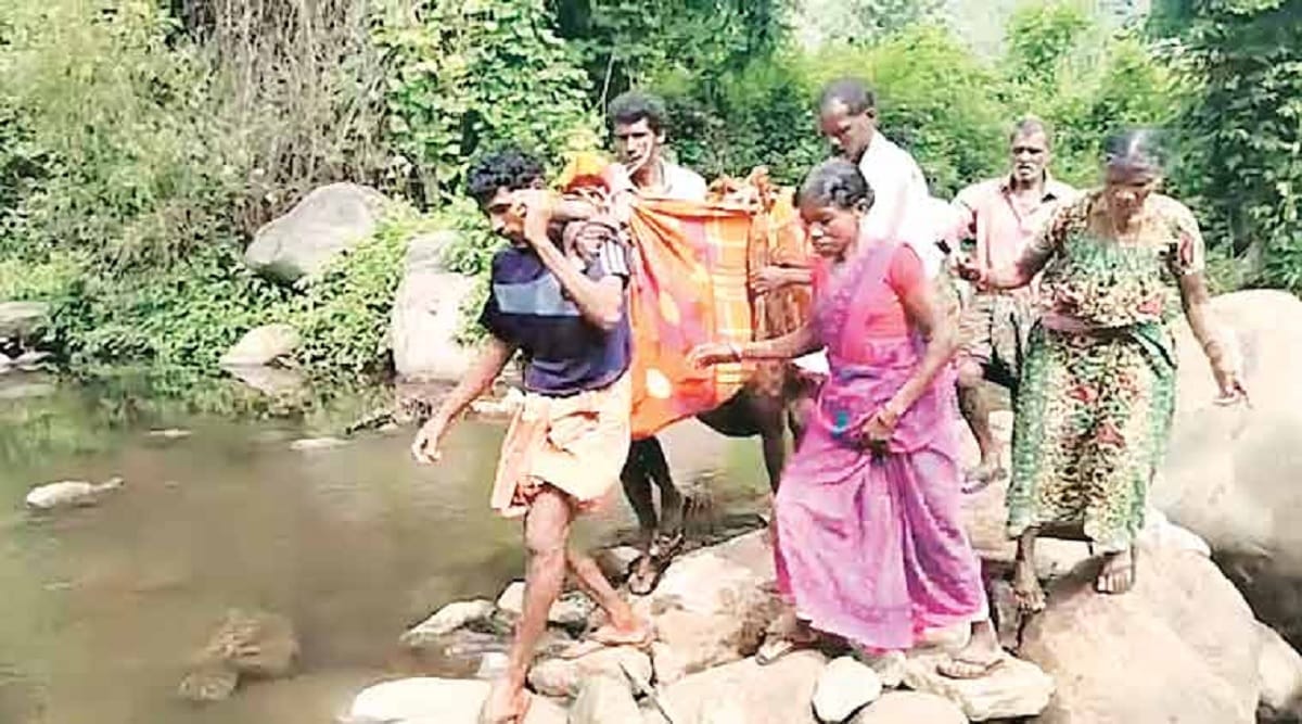 Kerala: Pregnant tribal woman carried on sling made of clothes for 4 kms, no ambulance available
