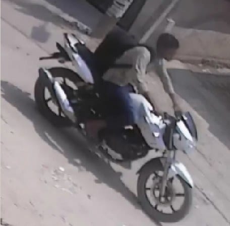 CCTV footage shows on one of the robber of top carat case