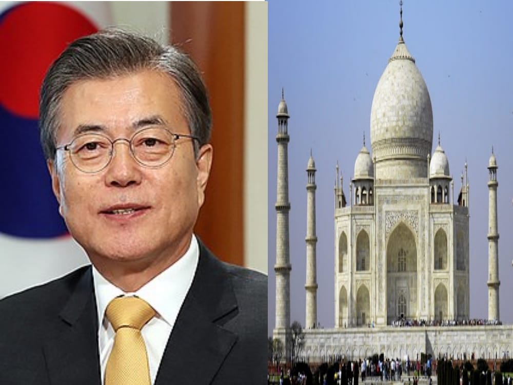 south korean president will visits taj mahal 