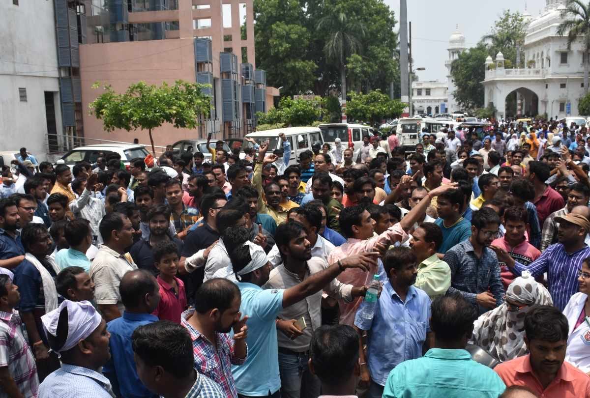 child died due to strike in kgmu
