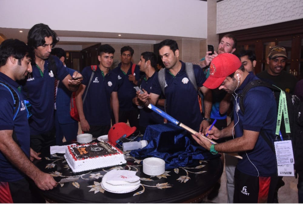Afghanistan cricket team celebrate t20 series victory in mussoorie
