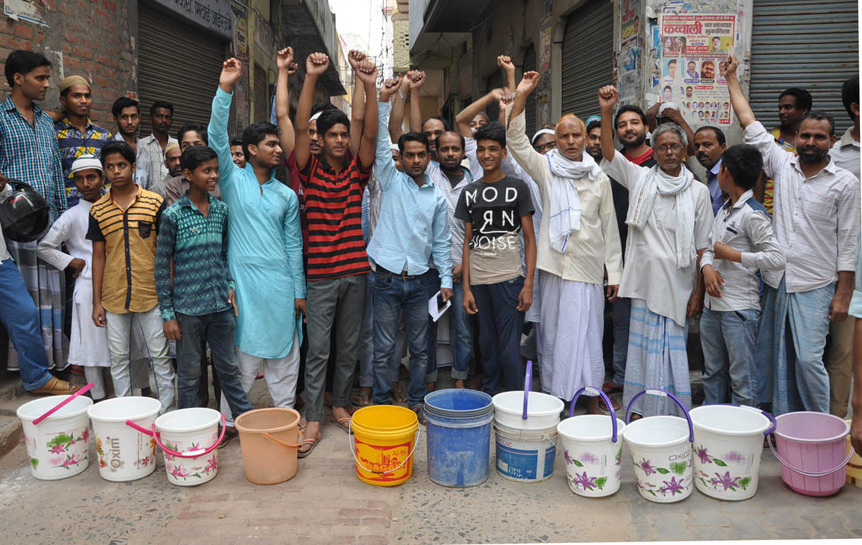 Performed by keeping empty buckets and utensils
