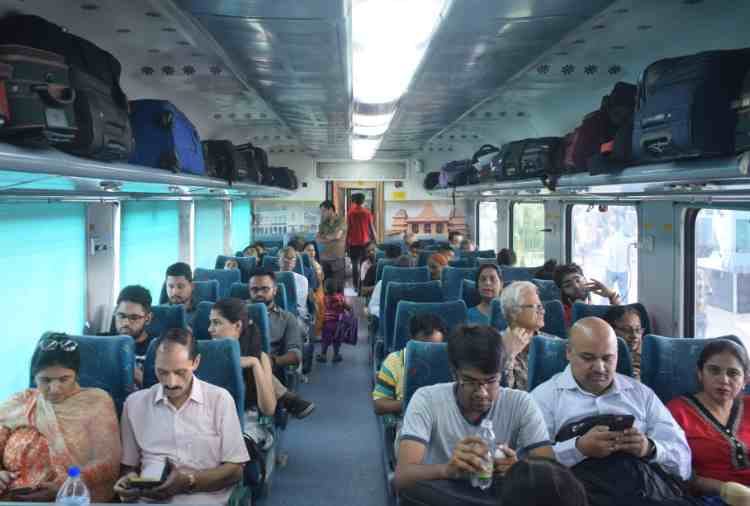 indian railway, chandigarh-new delhi shatabdi express exclusive live report