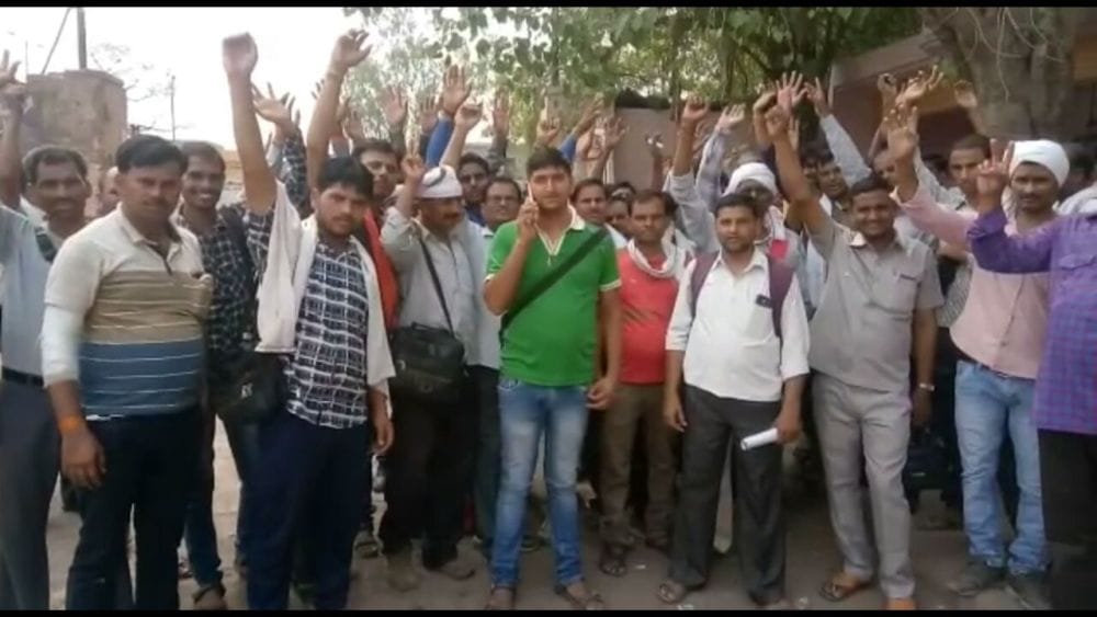 city bus driver and conductor strike in agra