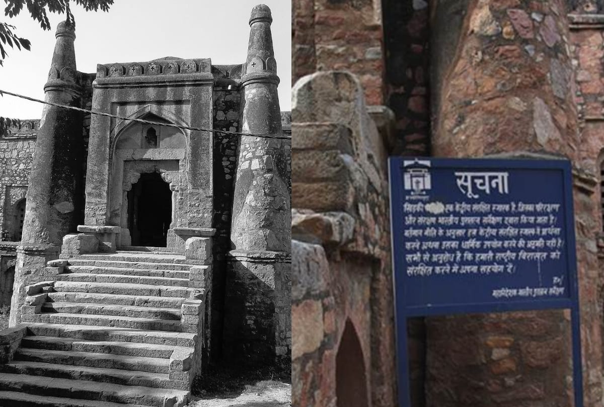 masjid word is repeatedly painted from board of khirki masjid for last 1 and half year in delhi