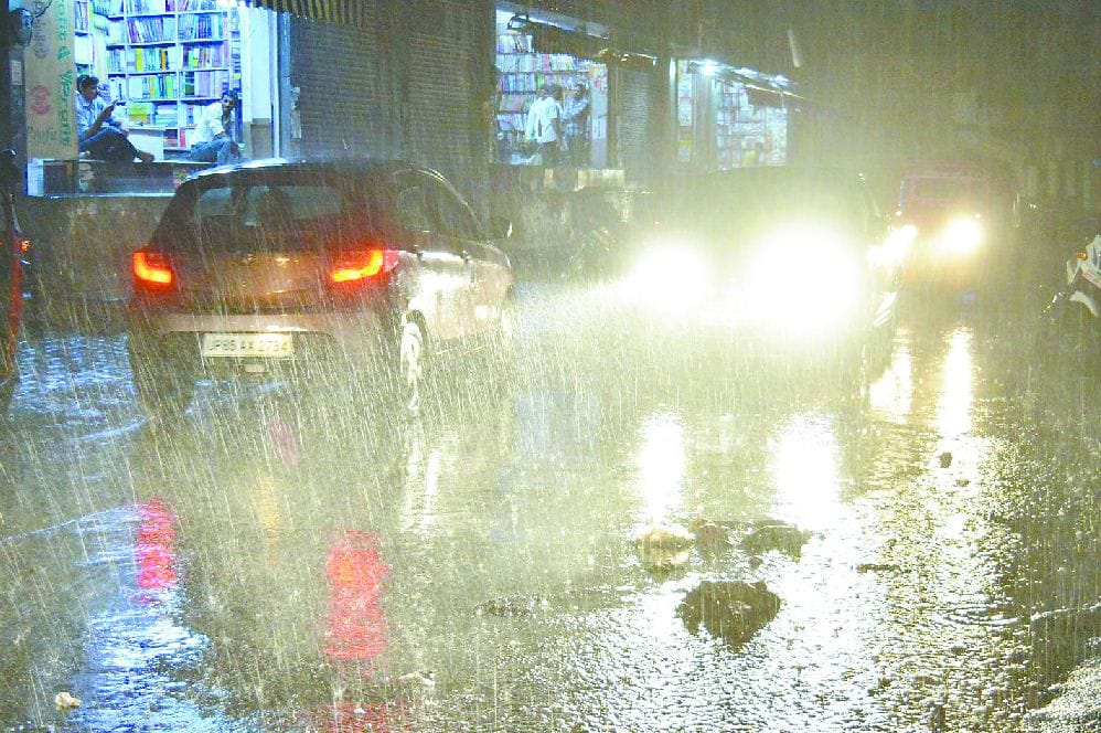 people gets relief from scorching heat after rain