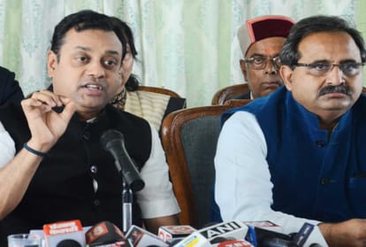 bjp national spokesman dr sambit patra press conference at shimla