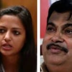 nitin gadkari shehla rashid