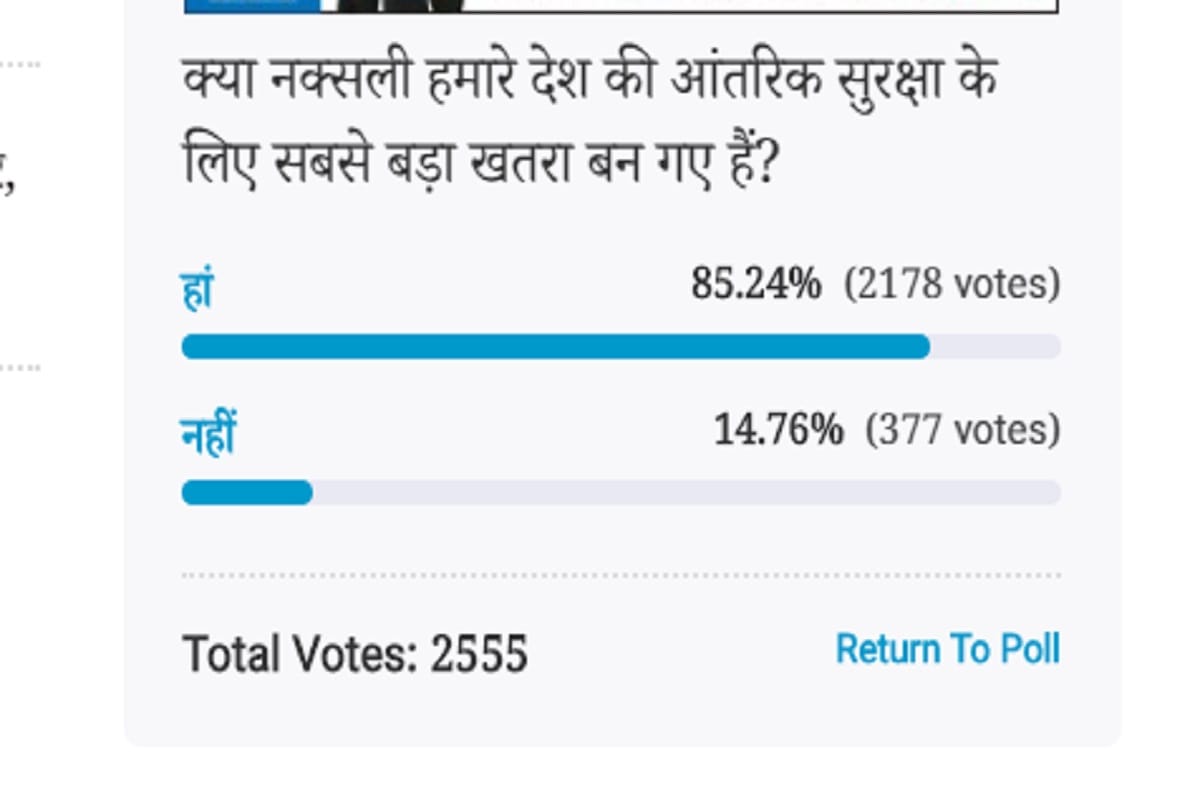 Amar Ujala Poll: Naxalism has become the biggest threat to our country