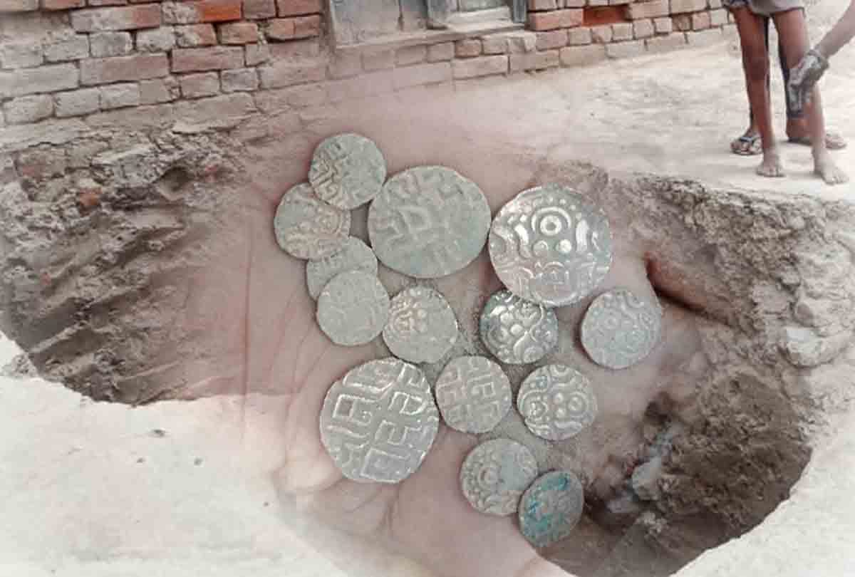 Mughal period coins found in excavation