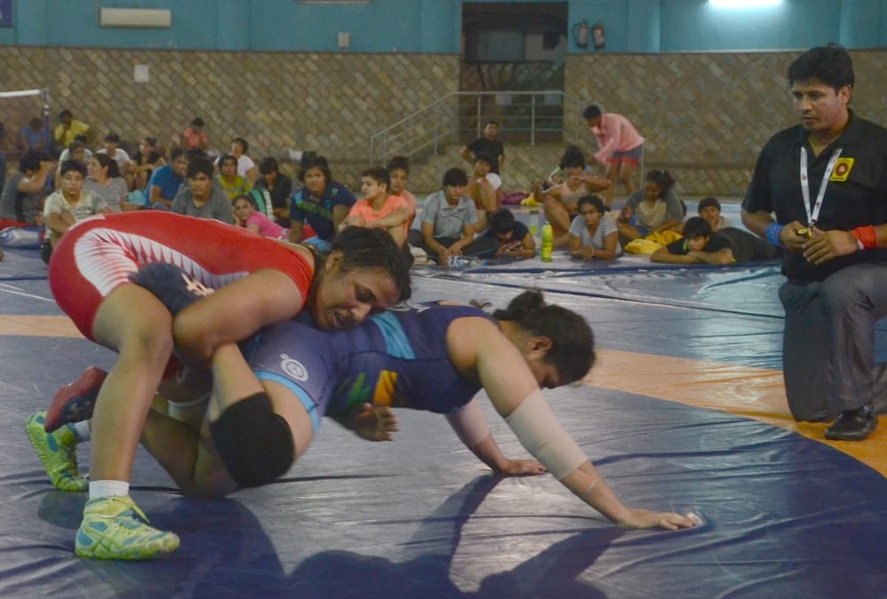  trial for women wrestling team for jakarta asian games.