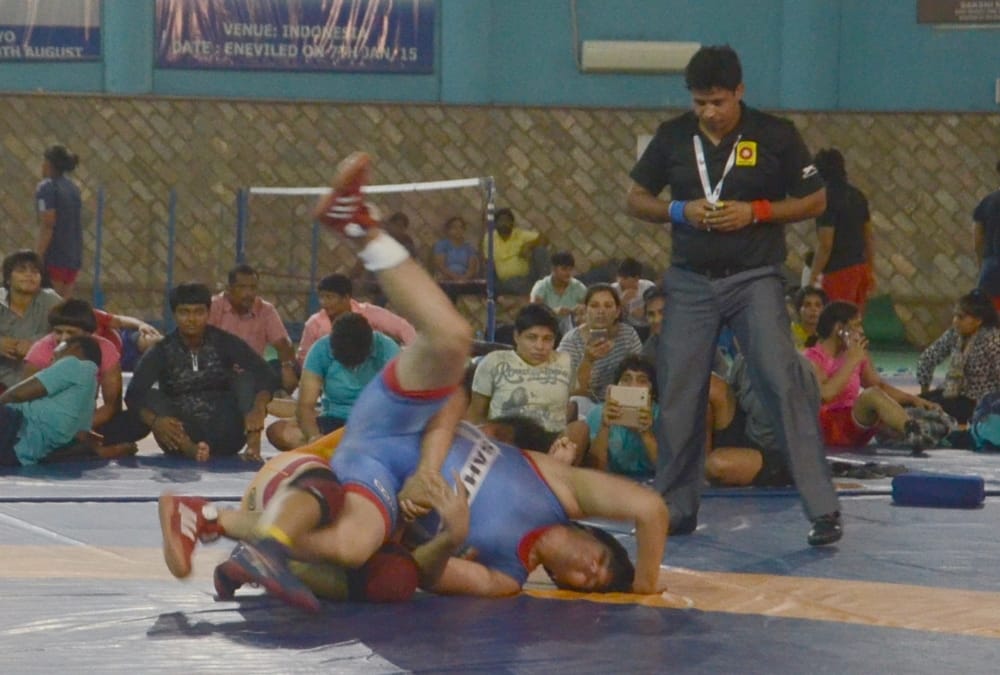  trial for women wrestling team for jakarta asian games.