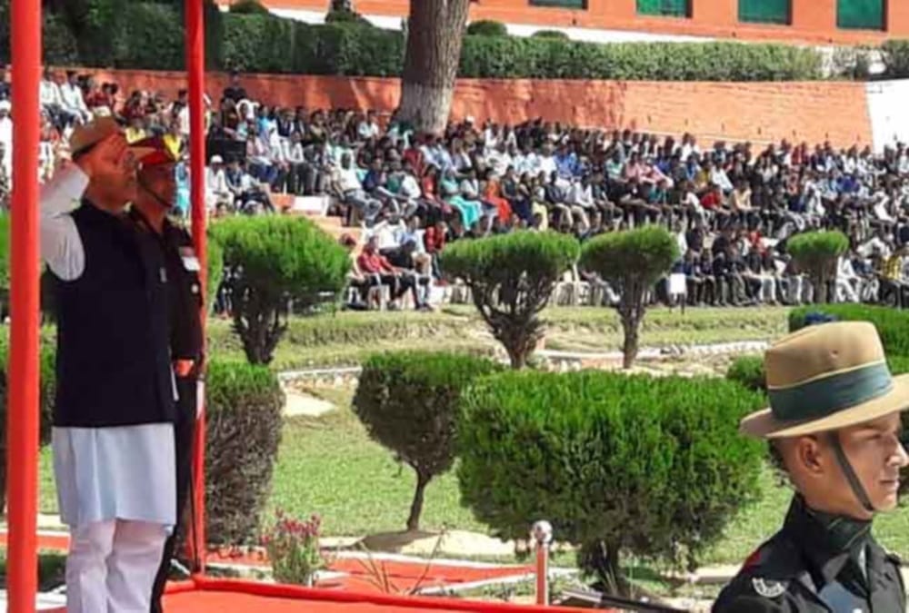 Kumaon Regiment army officer oath ceremony in ranikhet