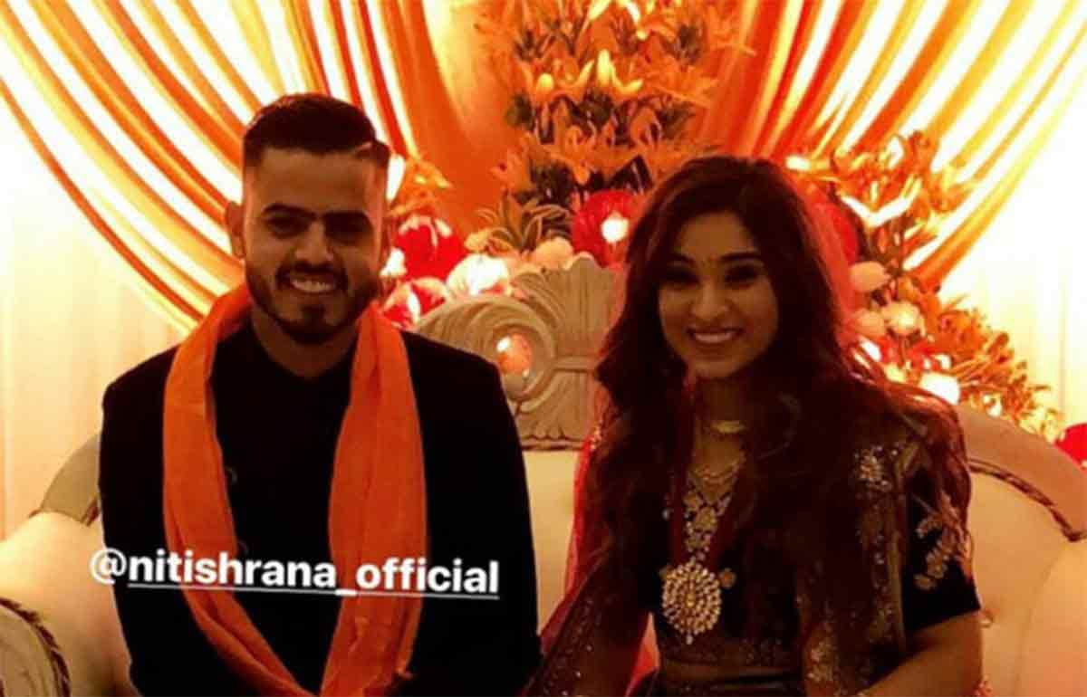 nitish rana engaged to girlfriend saachi marwah