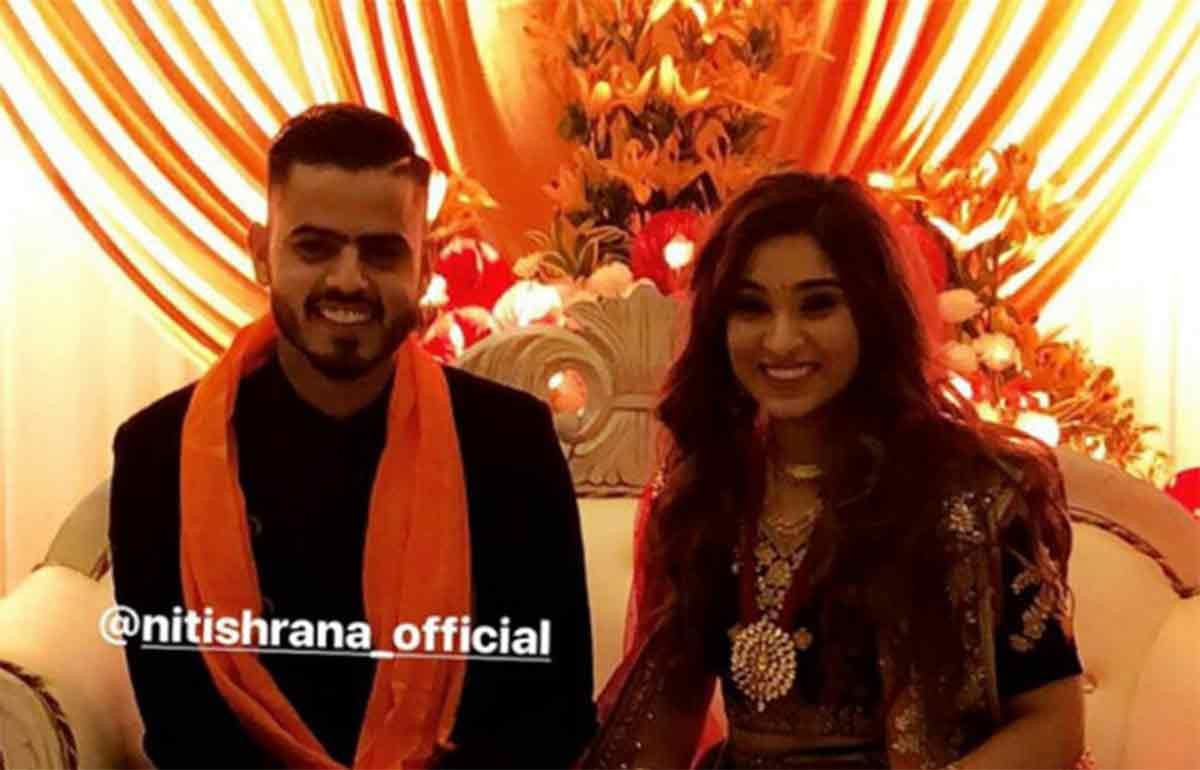 nitish rana engaged to girlfriend saachi marwah