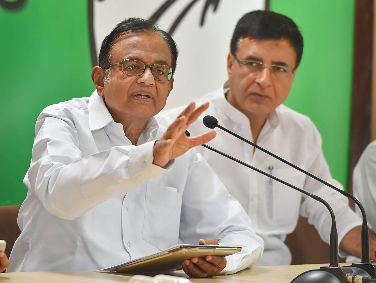 chidambaram takes dig on falling rupee, waiting for ache din