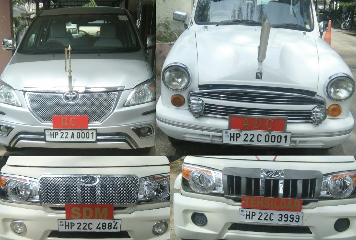 Beacons gone now name plates to show status on Roads in Hamirpur Himachal Pradesh