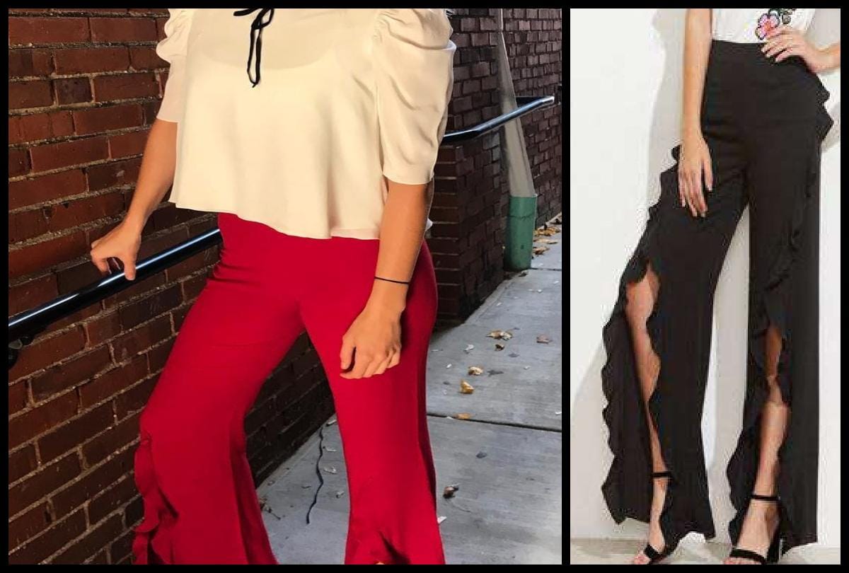Summer Fashion Trend 2018 Side Slit Pants And Ruffle Palazzos Are Travel Cum Party Outfit
