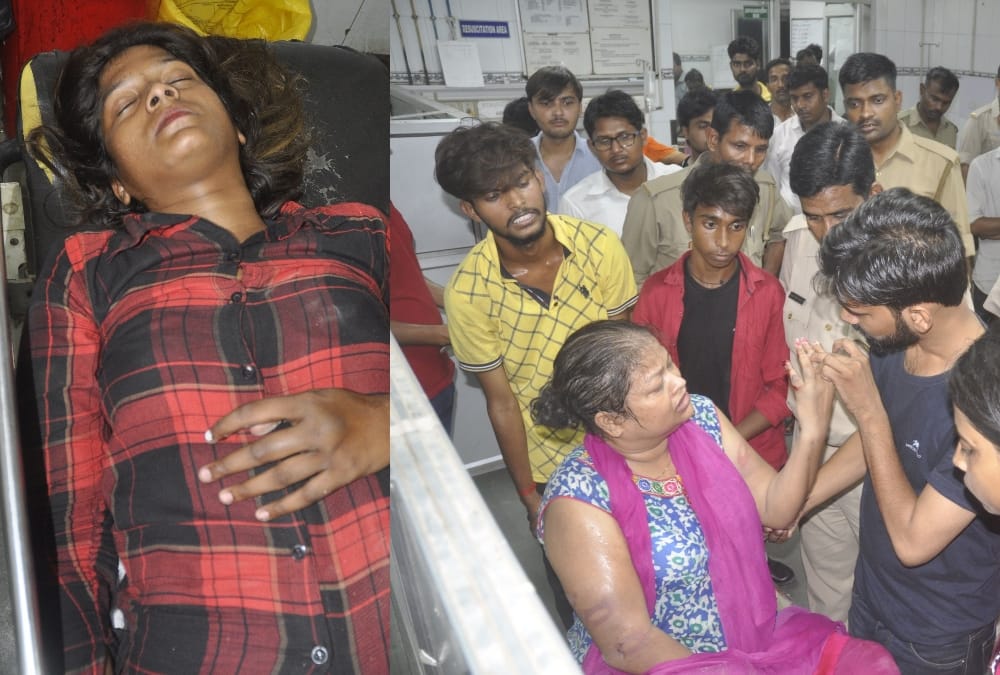 mother and her daughter got beaten in lucknow.