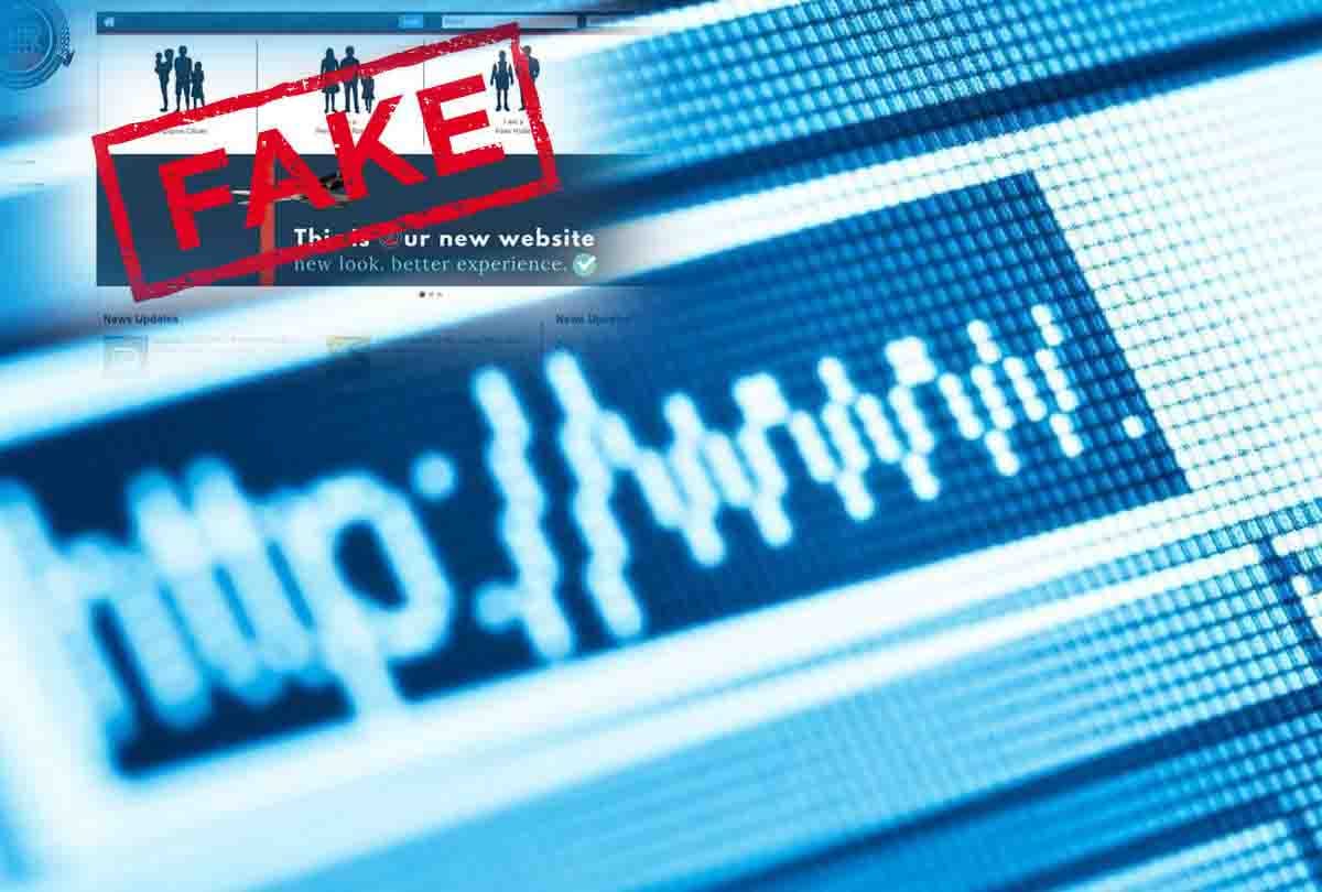 Fraud from fake website of government department