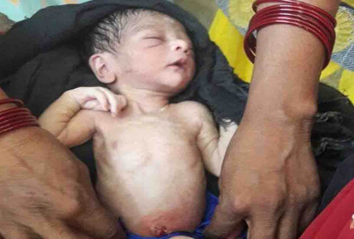 Newborn girl thrown in forest