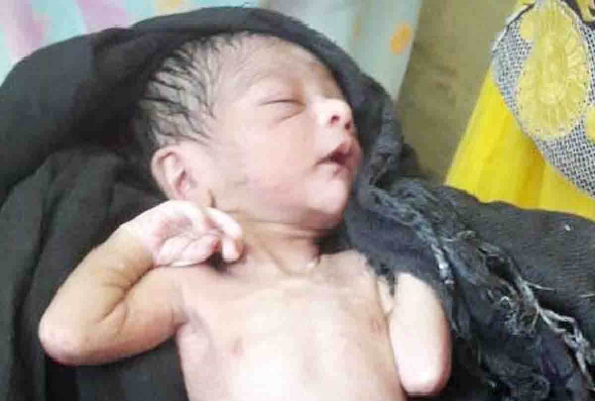 Newborn girl thrown in forest