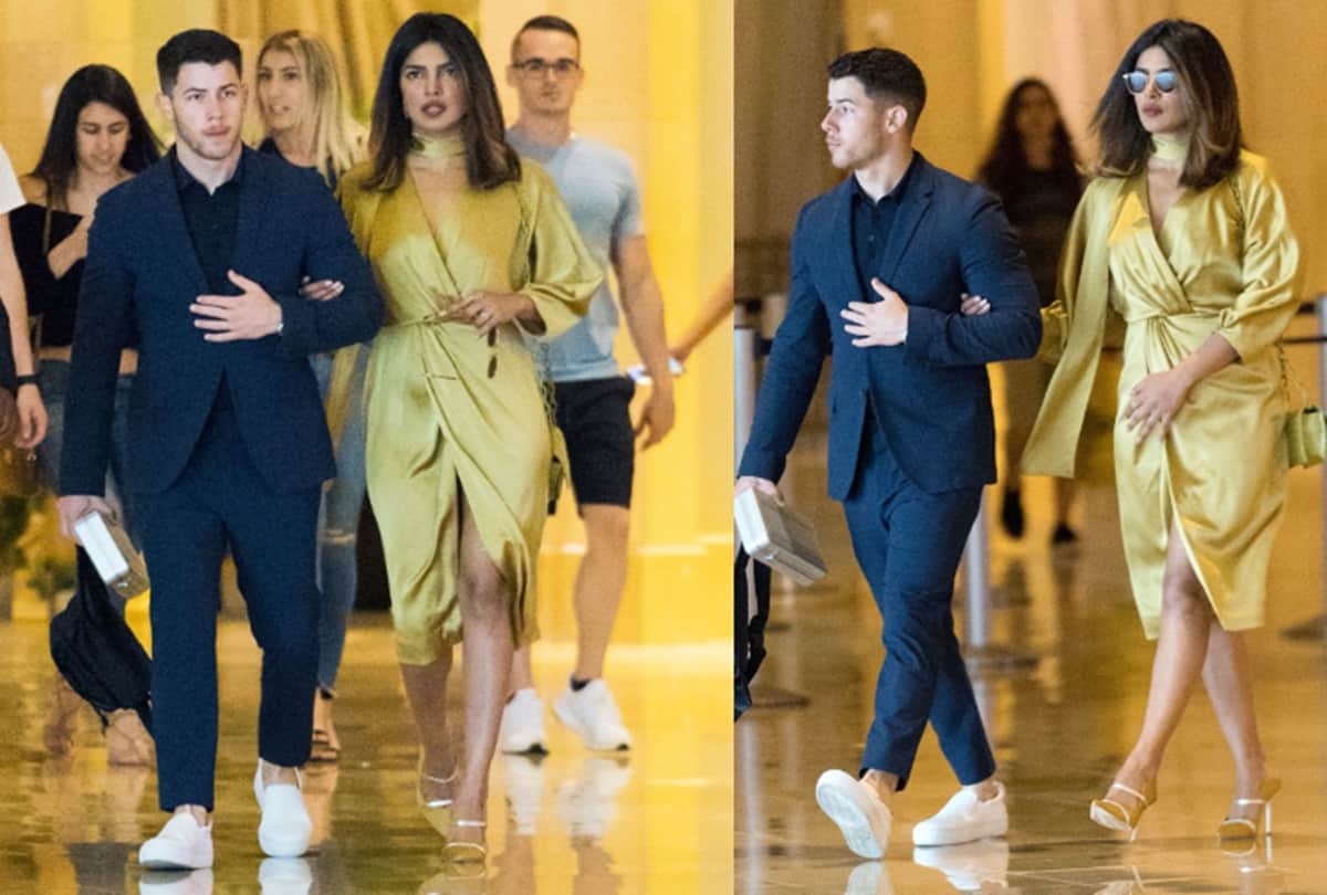 Priyanka Chopra arrives Nick Jonas cousin wedding see pictures